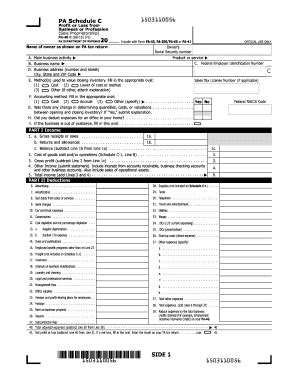 Fillable Online PA Schedule C Profit Or Loss From Business Or