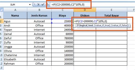 Sekar Pembayun Memahami Cara Menggunakan Fungsi If Pada Microsoft Excel