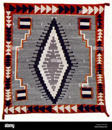 Navaho Or Navajo Blanket Woven By The Native Americans Of New