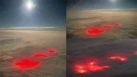 Viral Video Mysterious Red Glowing Spots Seen Over Atlantic Ocean