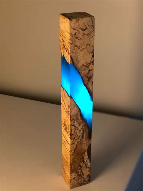 My First Attempt At Making A Wood And Resin Lamp And Ive Got To Say I