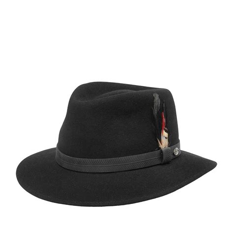 Шляпа федора Bailey 37184bh Abbott черный купить за 11990 Rub в