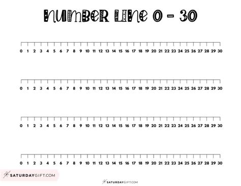 Free Printable Number Lines To 20