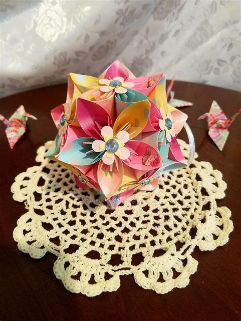 Pinkie Kusudama Origami Flower Ball 45 By Shadycatstudios On Deviantart