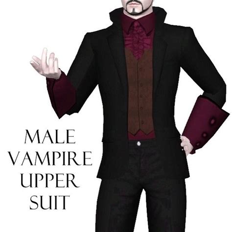 Sims 3 ‘male Vampire Upper Suit Happylifesims In 2021 Sims 4