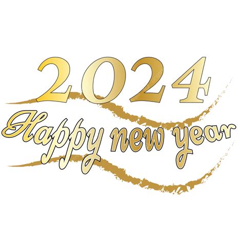 2024 Golden New Year Vector Icon Golden 2024 New Year Golden 2024