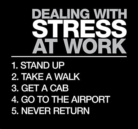 Dealing With Stress At Work Funny Guidelines Poster By Gorillamerch