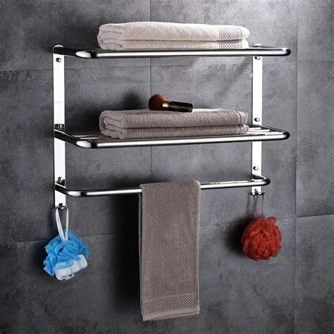 Bath Towel Shelf Rack Bathroom Accessories High Quality Chrome