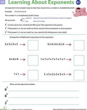 Graphing, frequency tables and line plots. Exponents Rules | Worksheet | Education.com