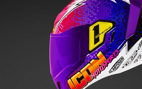 Quarterflash Purple Helmets Icon Motosports Ride Among Us