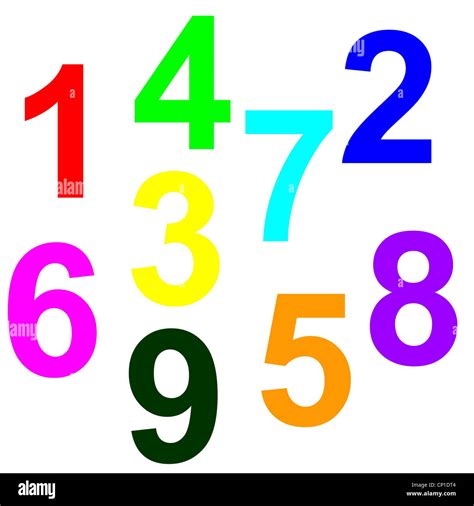 Graphic Of The Numbers 1 To 9 Hi Res Stock Photography And Images Alamy