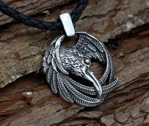 Odins Raven Pendant Viking Style