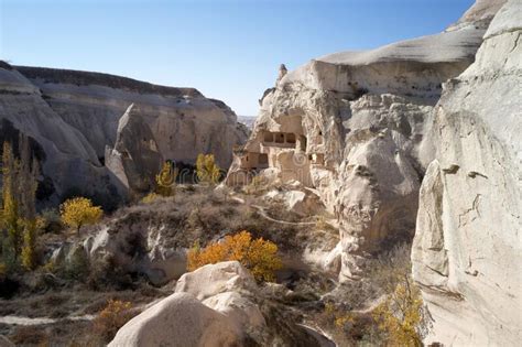 Cave Dwellings At The Valley Of Uchisar Town Stock Image