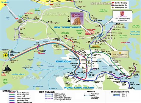 Hong Kong Maps Top Tourist Attractions Free Printable City Street