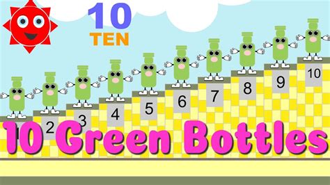 10 Green Bottles Ten Green Bottles Lyrics Kids Song Nursery Rhyme