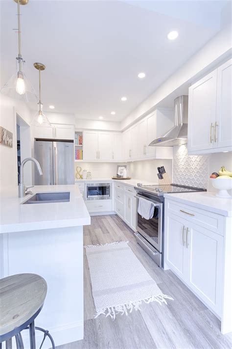 10 Kitchen Grey Floors White Cabinets