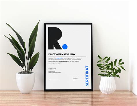 Certificate Design For Rounded Behance