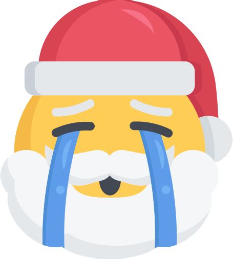 Natal Menangis Emoji Sedih Ikon Di Santa Emojis