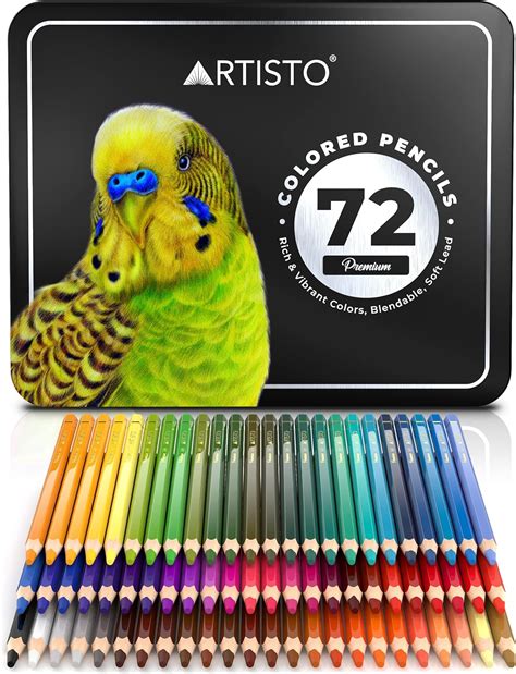 Buy Artisto Premium Colored Pencils Set Of 72 Quality 4mm Soft Core