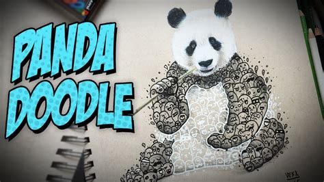 Panda Doodle Bandw Series Timelapse Drawing Youtube
