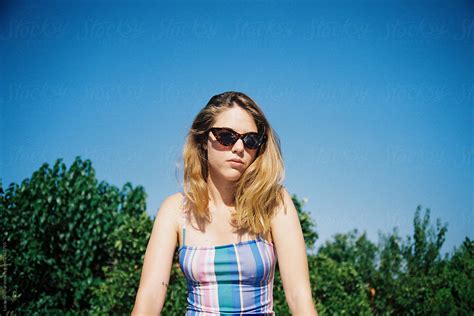 Cool Natural Woman With Sunglasses By Stocksy Contributor Lucas
