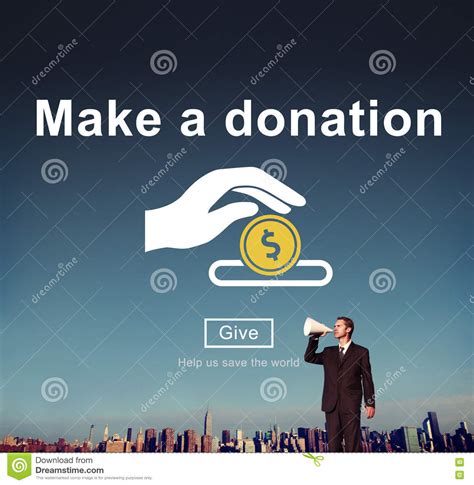 Make A Donation Charity Donate Contribute Give Concept Stock Photo