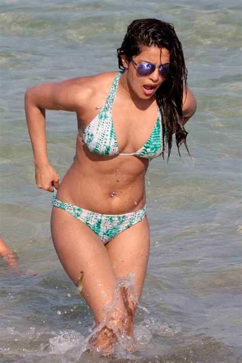 Priyanka Chopra Showcases Her Sexy Body In A Two Piece Bikini As She Takes A Splash In Miami