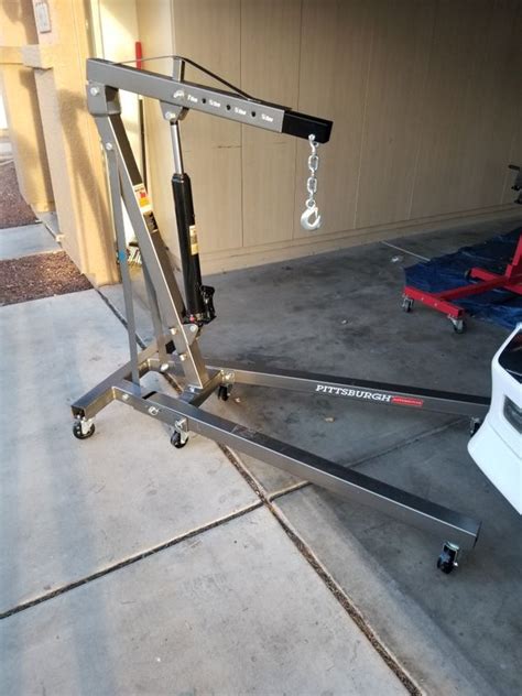 My son used his hoist to lift his 6bt. Pittsburgh 1 ton engine hoist for Sale in Peoria, AZ - OfferUp
