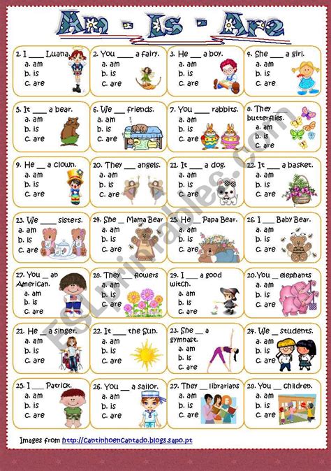 To Be Multiple Choice Beginners Esl Worksheet By Catalina Sorina