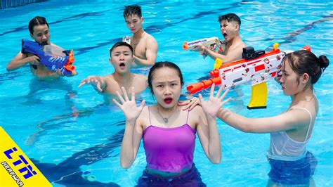 Ltn Nerf War Two Seal Go Swimming Nerf And Delta Force T Nerf Guns