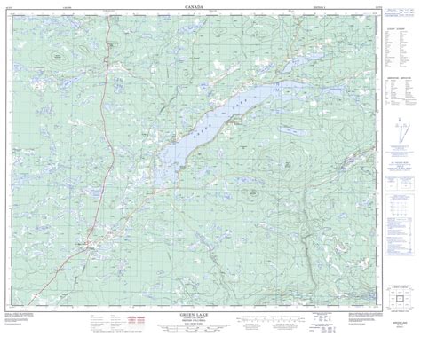 Topographic Map Of Green Lake Bc