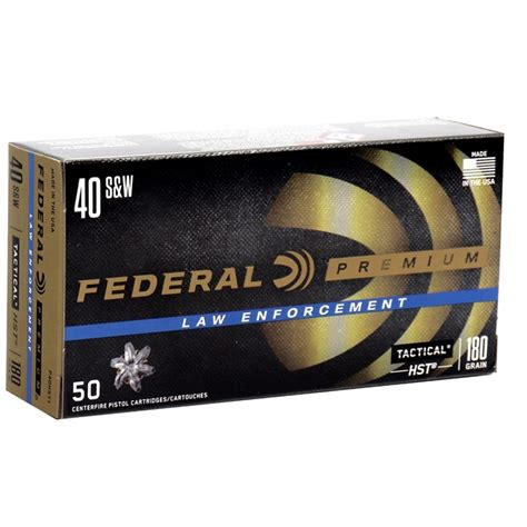 Federal Law Enforcement 40 Sandw Ammo 180 Grain Hst Jhp