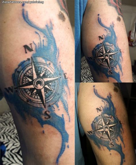 Tattoo Of Compass Rose Watercolor