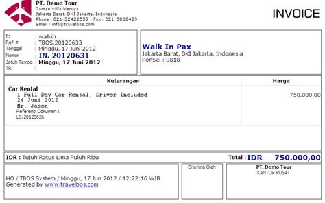 Maybe you would like to learn more about one of these? Contoh Invoice Sewa Mobil - Contoh Siar