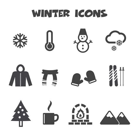symbole d icônes hiver 673111 art vectoriel chez vecteezy