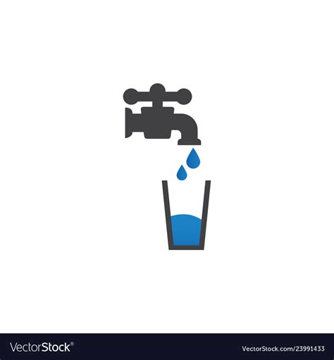 Potable Water Icon Design Template Isolated Vector Image