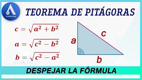 Despejar Teorema De PitÁgoras Youtube
