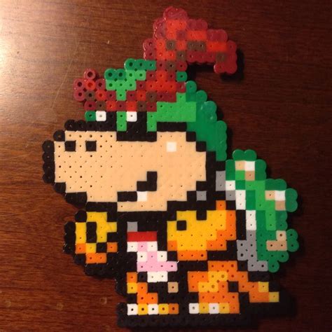 Mario Maker Smw Bowser Jr Beads Perler Beads Diy Perler Bead