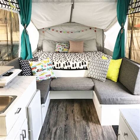 16 best pop up camper makeover ideas on a budget camperlife glamper camper pop up camper