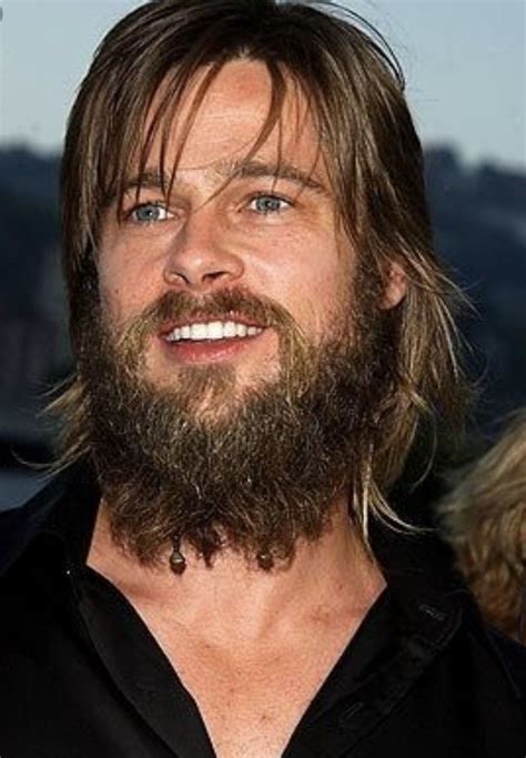 Pin By Rogue Artistry On Beards Brad Pitt Beard Brad Pitt Long Hair Beard Lover