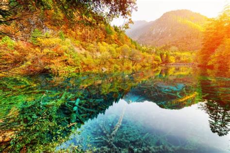 Beautiful View Of The Five Flower Lake Multicolored Lake — Stock