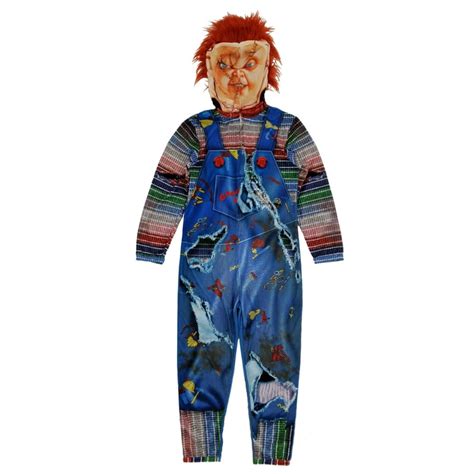 Chucky Chucky Childs Play Mens Full Zip Costume Union Suit Pajamas