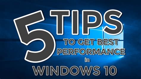 How To Make Windows 10 Faster 5 Tips Youtube