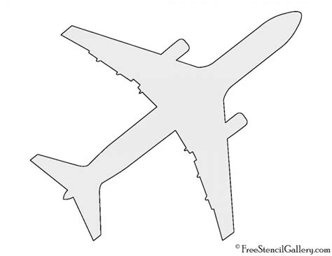 Free paper airplane cutout vector download in ai, svg, eps and cdr. Airplane Silhouette Stencil | Free Stencil Gallery