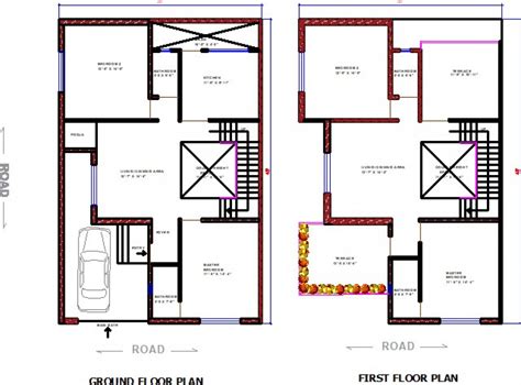 Buy 30x45 House Plan 30 By 45 Elevation Design Plot Area Naksha