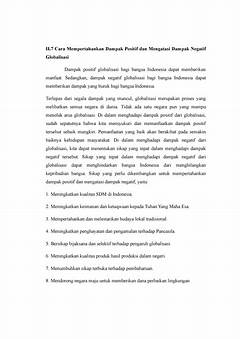 Cara Menghindari Dampak Negatif Globalisasi