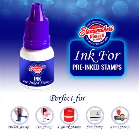 Perfect Refill Ink For Pocket Stamp Pen Stamp Exmark Stamps Sun