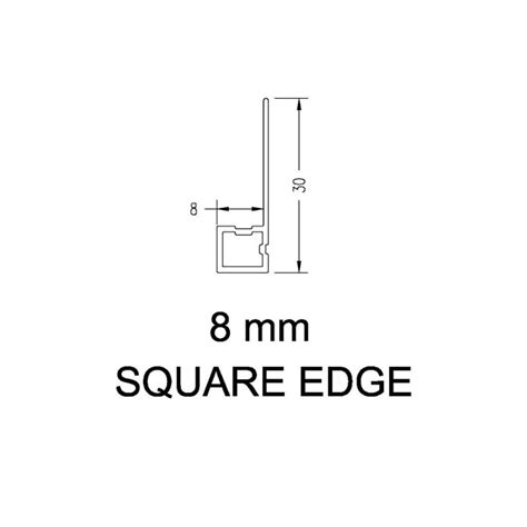 Roberts Square Edge Aluminium Angle 8mm3m Bright Silver Tcs E Trade
