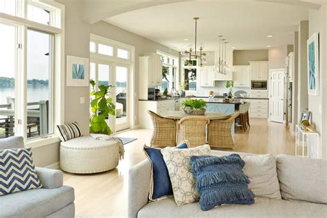 combination kitchen living room coastal decorating modern house