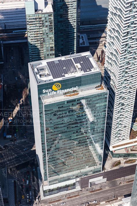 Aerial Photo Sun Life Financial Tower Toronto